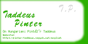 taddeus pinter business card